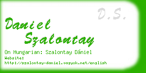 daniel szalontay business card