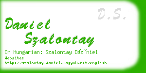 daniel szalontay business card